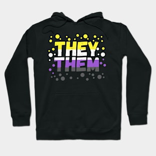 They Them - Nonbinary Pride Flag Design Hoodie